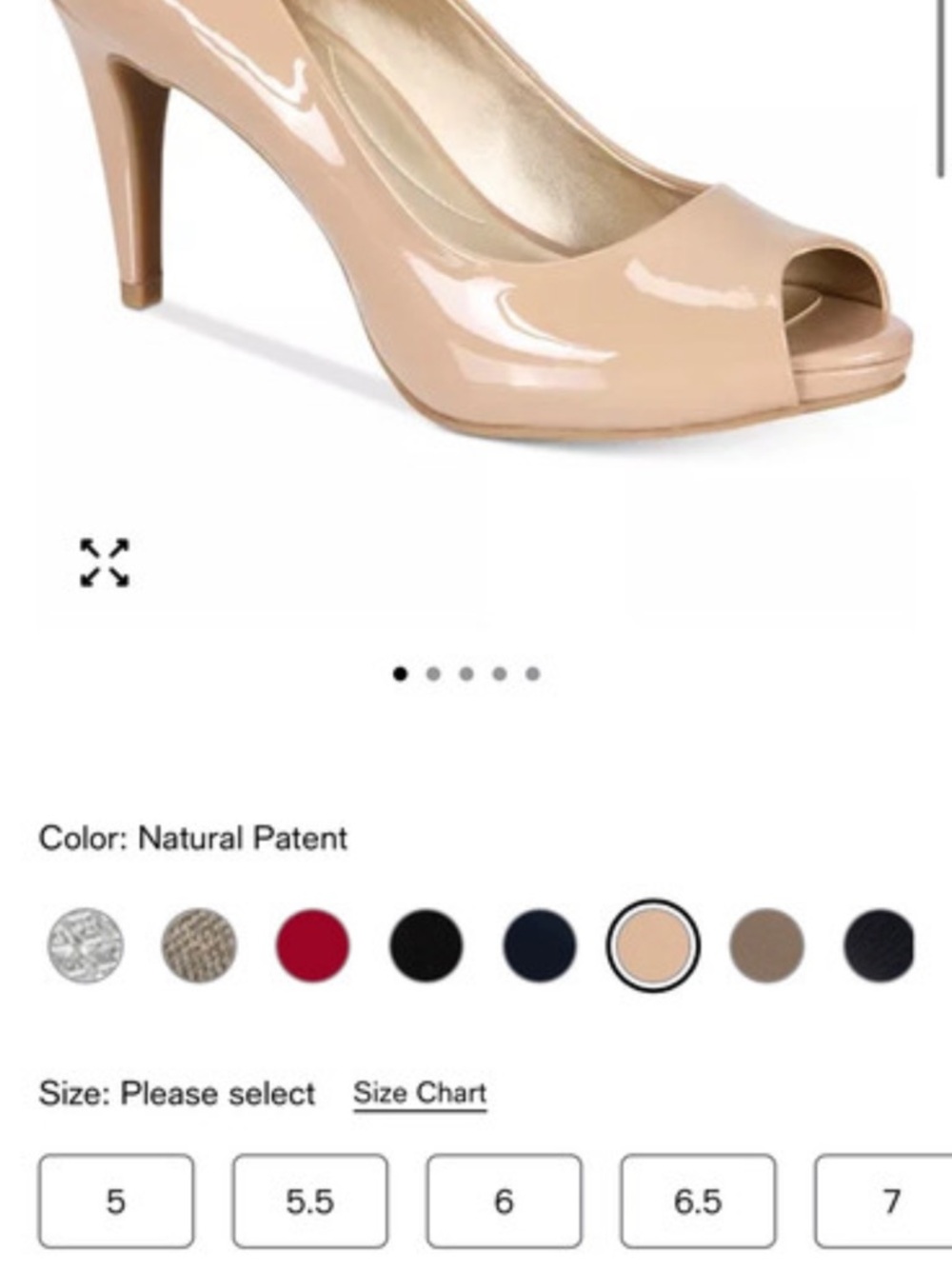 Bandolino Nude Patent Peep-Toe Pump